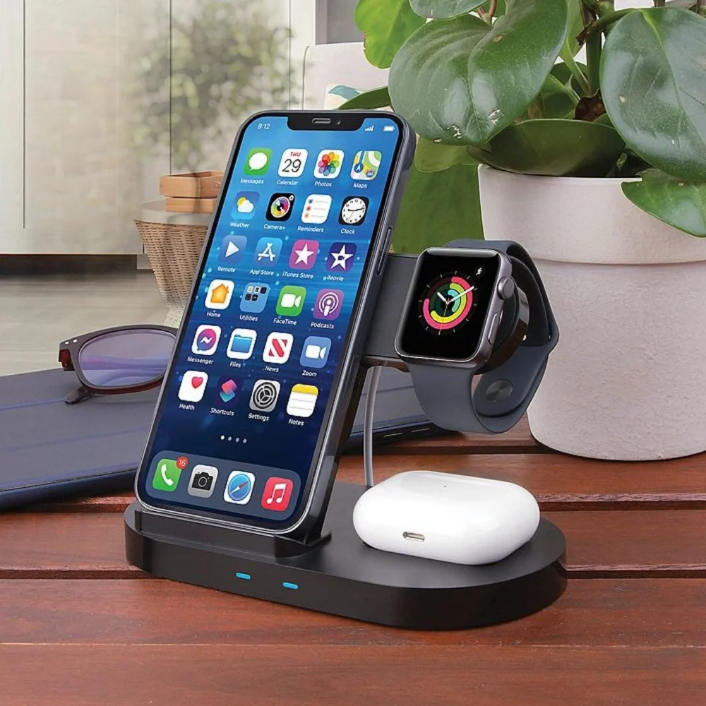🔌Smart Gear 3-in-1 Wireless Charging Station🔌 phone watch earbud +🍎Watch charger